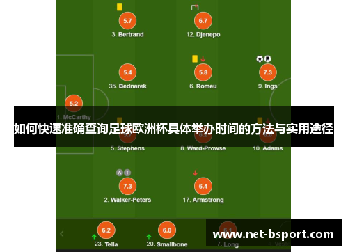 如何快速准确查询足球欧洲杯具体举办时间的方法与实用途径 如何快速准确查询足球欧洲杯具体举办时间的方法与实用途径